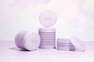 new purple subtl makeup stacks