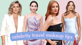 celebrity travel makeup tips by subtl beauty, featuring kate winslet, jessica chastain, emilia clarke, margot robbie, and more.