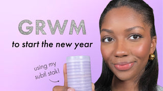 Image of a Subtl Beauty's starter makeup kit "get ready with me" to start the new year.