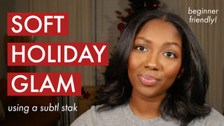soft holiday glam makeup tutorial using a subtl stak