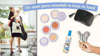 10+ mom purse essentials to keep on hand, including the subtl beauty starter stak, the poppy crossbody purse, and more.