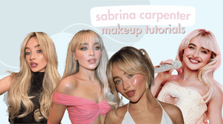 sabrina carpenter makeup tutorials and sabrina carpenter blush: all about her favorite products and how to get her looks with a subtl beauty travel makeup kit; this post features three to four gushed-about looks