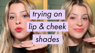 Trying on Subtl Beauty's Lip and Cheek Shades