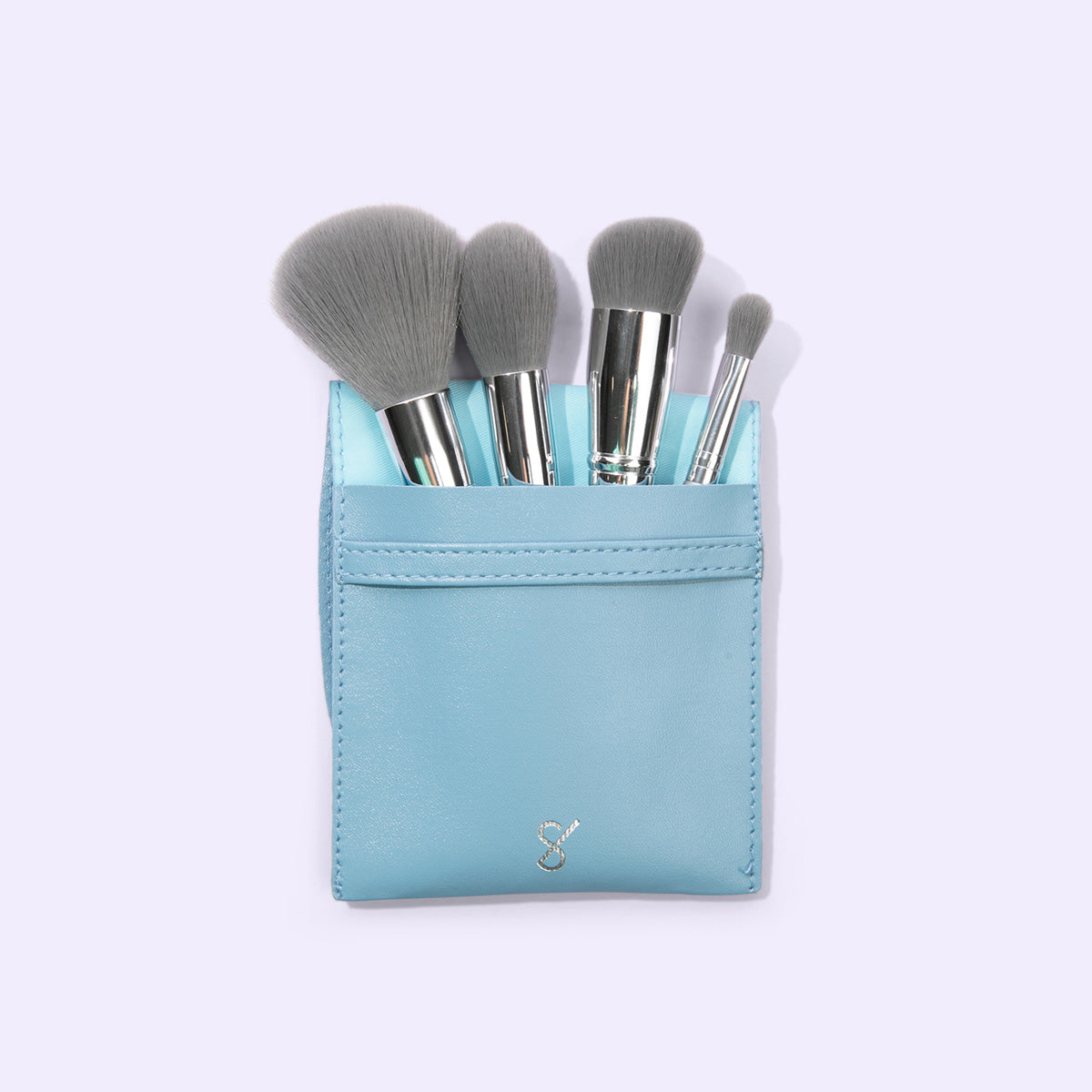 Travel Makeup Brush 4-Piece Set | Carry-On Kit | Small, Compact Design