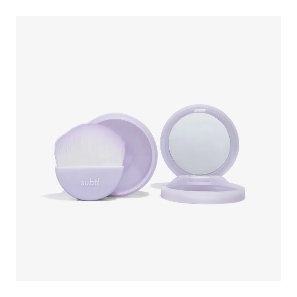 Mirror lid with mini brush